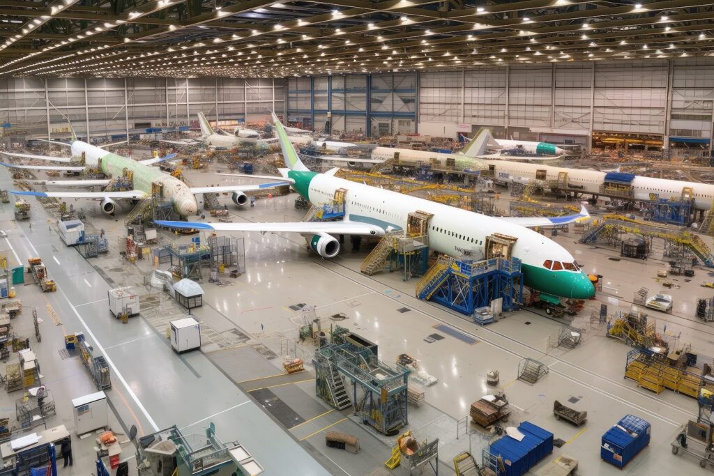 Image showing an airplane manufacturing facility